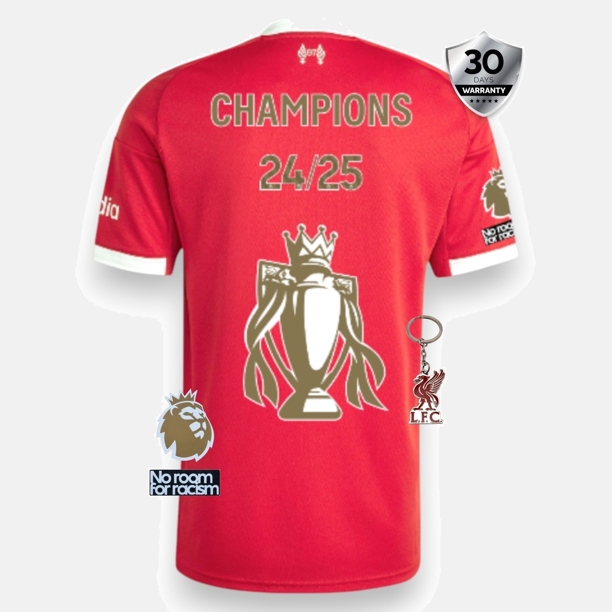 Liverpool Home Jersey 2025/26 - CHAMPIONS 24/25 & Gold Trophy