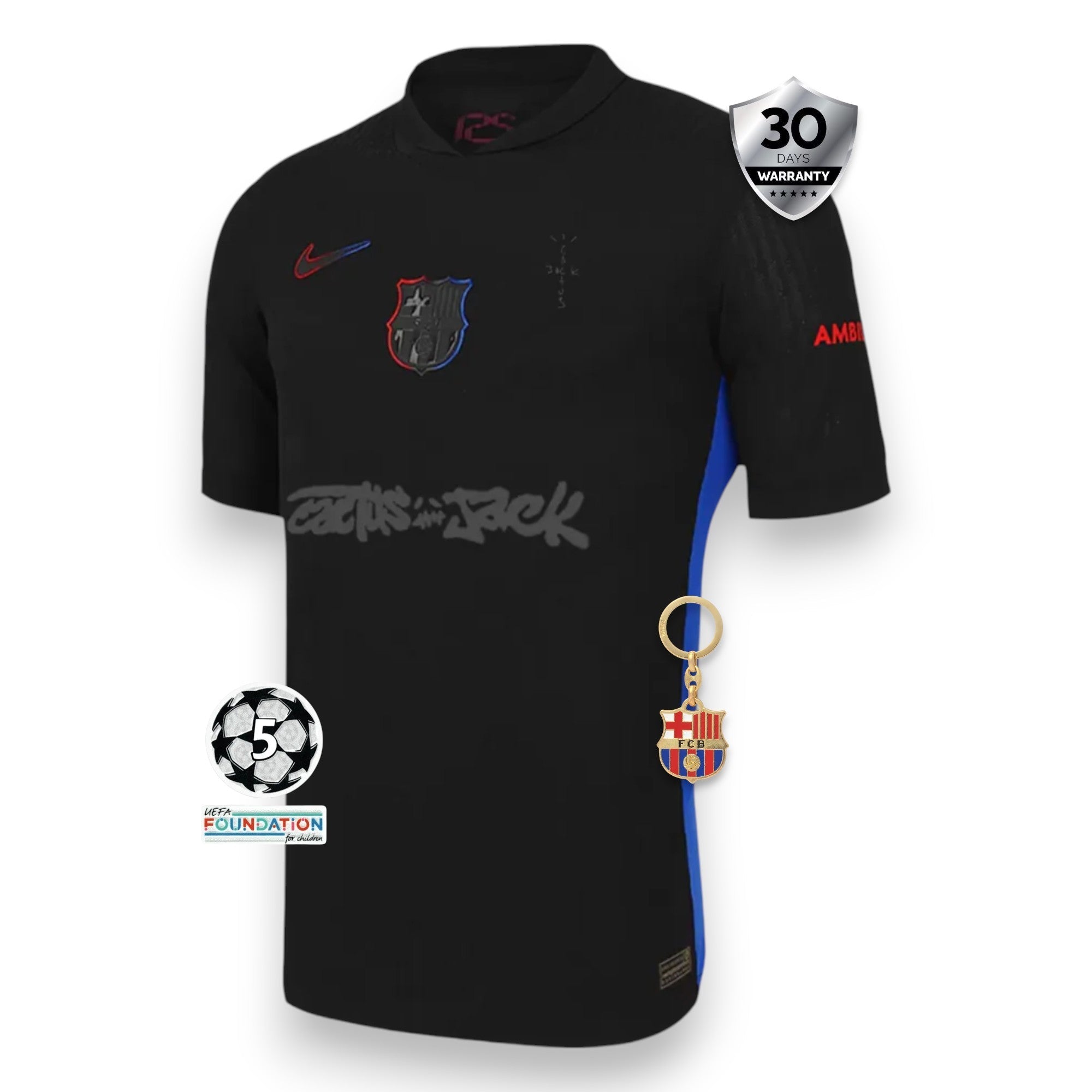 Barcelona Away Jersey X Travis Scott Black