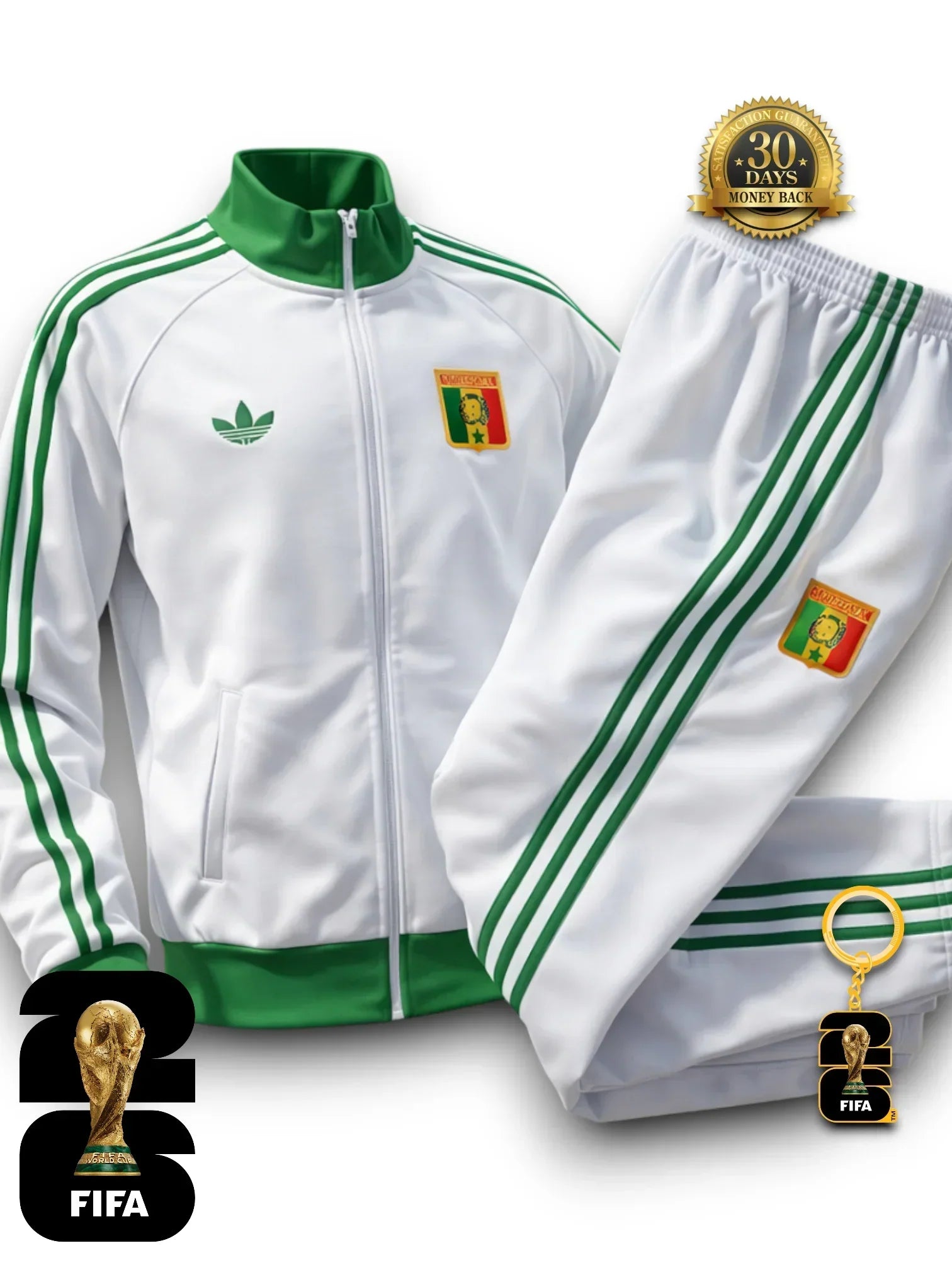 Senegal World Cup 2026 TrackSuit White Jacket