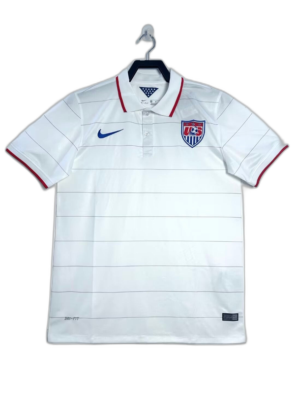 USA United States 2014 White Jersey - Retro Version